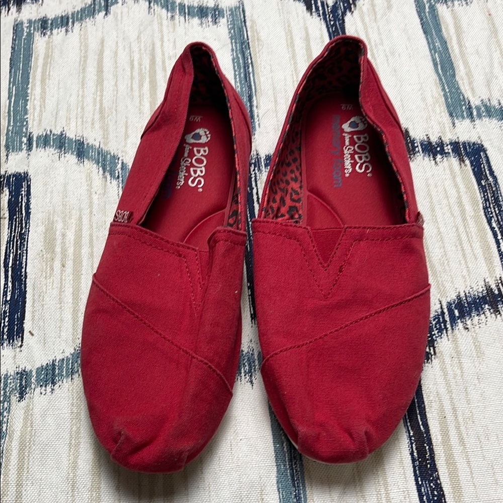 Bobs  from skechers Red Slip-On Shoes sz 9